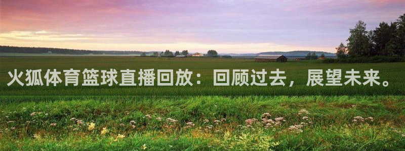 火狐体育篮球直播回放：回顾过去，展望未来。